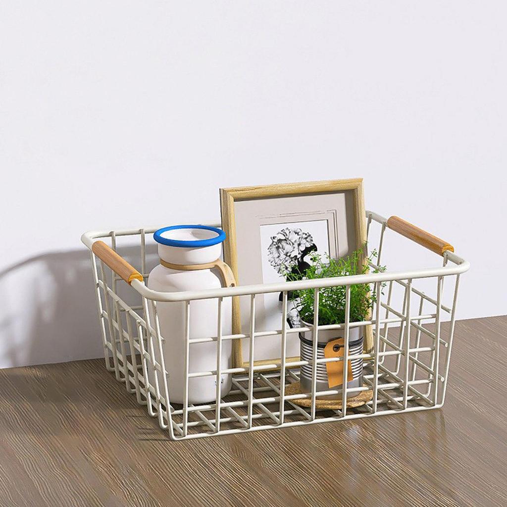 Giỏ đựng đồ sắt Đồ lặt vặt Người tổ chức nhà bếp Thùng lưu trữ đa năng gia đình cho tủ văn phòng
