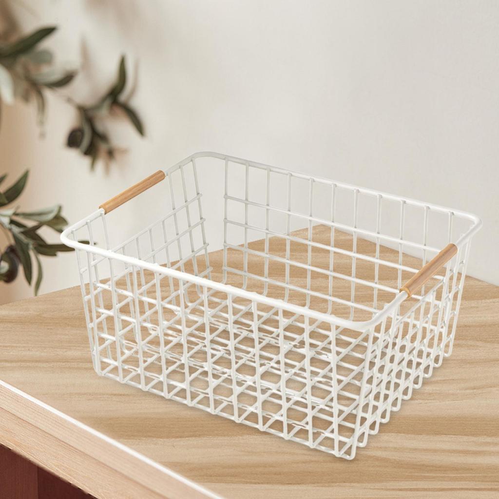 Giỏ đựng đồ sắt Đồ lặt vặt Người tổ chức nhà bếp Thùng lưu trữ đa năng gia đình cho tủ văn phòng