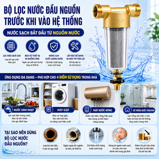watfac Lọc Trước Chai Lọc 4 Điểm Bùn Cát Rỉ Máy Lọc Nước Miệng Đồng Nổ-Pro