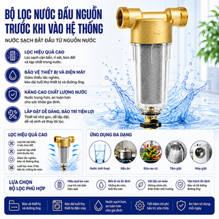 watfac Lọc Trước Chai Lọc 4 Điểm Bùn Cát Rỉ Máy Lọc Nước Miệng Đồng Nổ-Pro