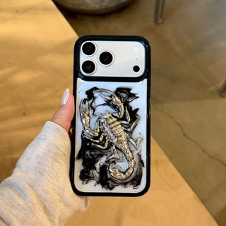 Ốp điện thoại Halo 3D Drop Gel Scorpion Thích hợp cho iPhone 11 12 13 14 15 16 17 Pro Max Trong suốt Full Pack Vỏ silicon chống rơi