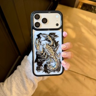 Ốp điện thoại Halo 3D Drop Gel Scorpion Thích hợp cho iPhone 11 12 13 14 15 16 17 Pro Max Trong suốt Full Pack Vỏ silicon chống rơi