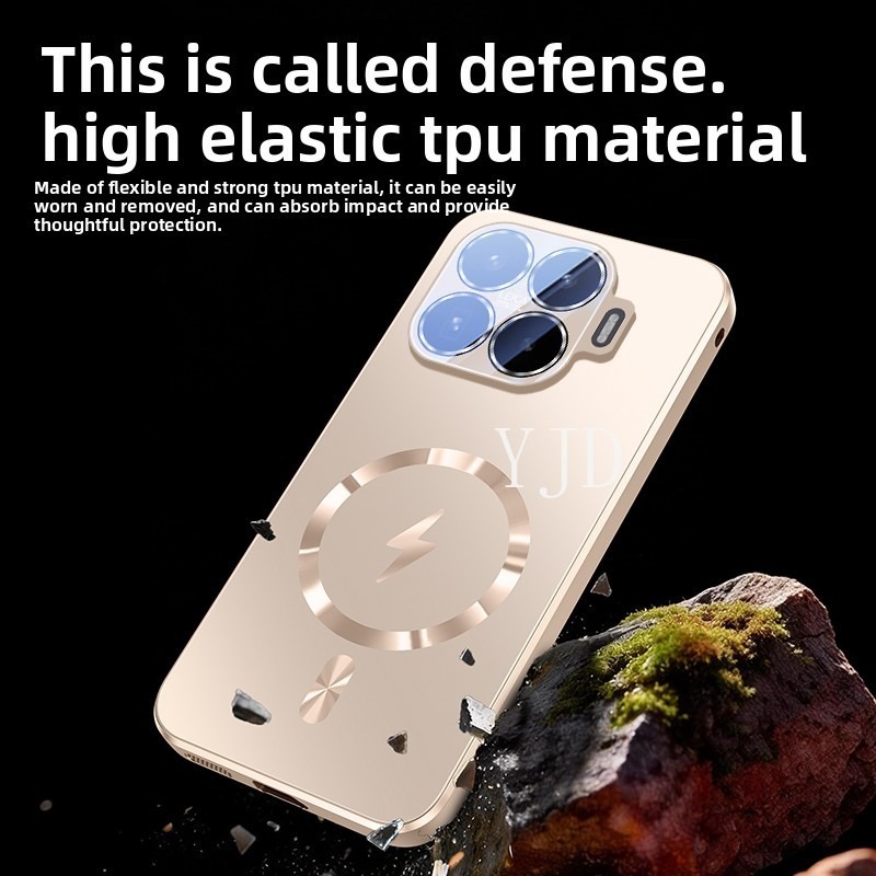 Ốp Lưng Cho Xiaomi 17T Pro Mẫu Mới Matte Back Panel Bảo Vệ Ống Kính Từ Tính Thu Hút Chống Rơi Vỏ Điện Thoại