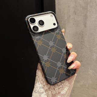 Ốp điện thoại chống rơi họa tiết Kevlar siêu mỏng nối lỗ lớn phù hợp cho iPhone 11 12 13 14 15 16 17 Pro Max Ốp lưng cứng chống rơi toàn diện