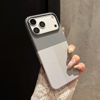 Ốp điện thoại chống rơi họa tiết Kevlar siêu mỏng nối lỗ lớn phù hợp cho iPhone 11 12 13 14 15 16 17 Pro Max Ốp lưng cứng chống rơi toàn diện