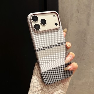 Ốp điện thoại chống rơi họa tiết Kevlar siêu mỏng nối lỗ lớn phù hợp cho iPhone 11 12 13 14 15 16 17 Pro Max Ốp lưng cứng chống rơi toàn diện