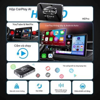 AI CarPlay không dây 8GB + 64GB, Bộ chuyển đổi CarPlay có dây sang không dây, Hỗ trợ Android Auto & Apple CarPlay