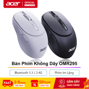 Acer Chuột Không Dây OMR295 Bluetooth 5.3 / 2.4G Phím Im Lặng Wireless Mouse Chuột Bluetooth Không Dây Gaming Chuột Gaming Không Dây
