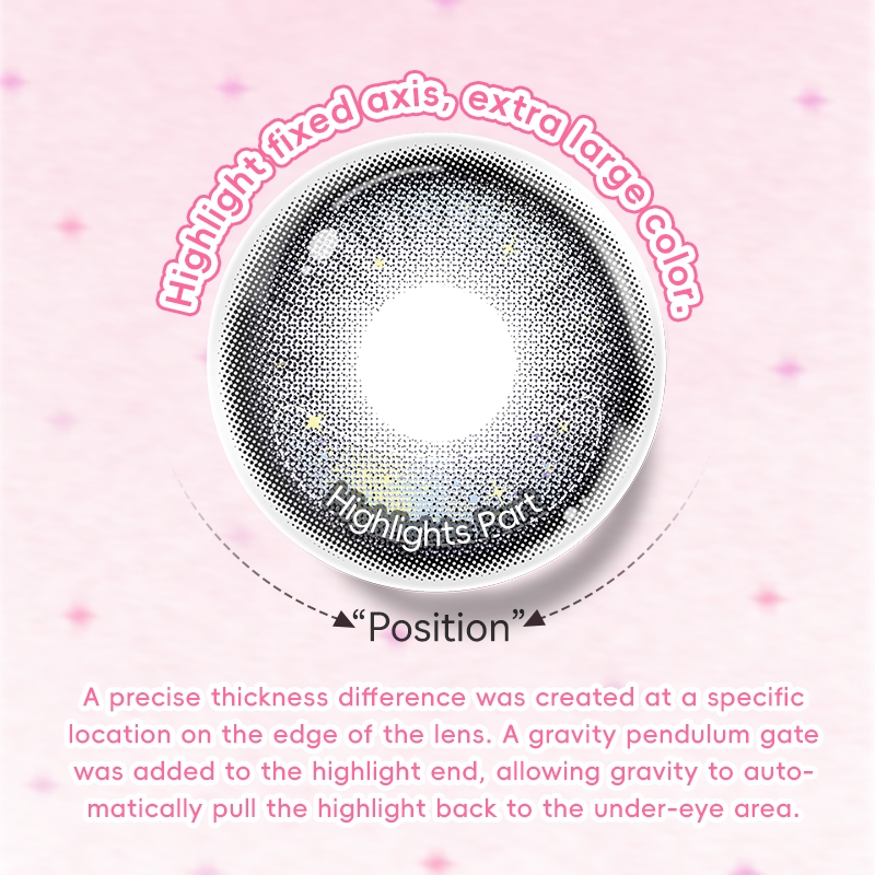 Kính áp tròng The Starlens Lens khóa trục 1 Cặp lens Highlight contact lens tròng kính mềm cho mắt to DIA14.5mm 6 tháng có độ (0-8) Highlight All-Day Stability | BigBuy360 - bigbuy360.vn