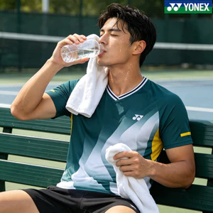 Áo đấu tennis ngắn tay và thoáng khí cầu lông YONEX khô nhanh
