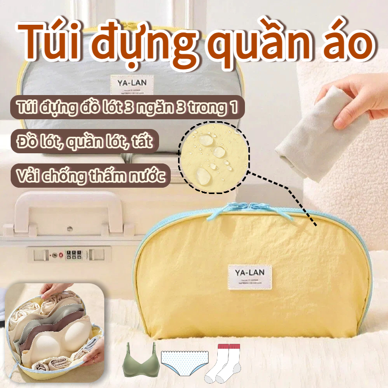 Túi đựng quần áo HIGHVIEWLS, Túi đựng đồ lót chức năng nén đa năng, Bộ ba trong một nhẹ di động Dụng cụ sắp xếp hành lý Sử dụng du lịch