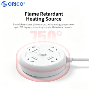 ORICO Vòng Power Strip Đa Cửa Hàng Dây Nối Dài Bảo Vệ Chống Sét Di Động Ổ Cắm Nhỏ Gọn Cho Gia Đình Văn Phòng Du Lịch