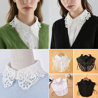 Cổ áo giả Gildedhomin ren, tháo lắp dễ dàng - Phù hợp cho áo sơ mi nữ và trẻ em