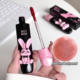 Bily Gấu Thỏ Nhung Matte Lip Mud Chống Dính Cốc Lâu Dài Khỏa Thân Hàng Ngày Lip Tint NO.BL006
