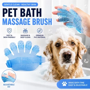 Bàn chải tắm cho thú cưng Găng tay tắm hình tay Dụng cụ Massage làm sạch chó mèo