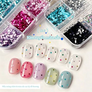 Miss Gooey Xu hướng hot trên mạng Nghệ thuật vẽ móng mini siêu lấp lánh với họa tiết chấm bi tròn kiểu Hàn Quốc.