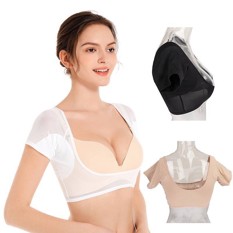 Áo thun KUZHEN Hình dạng Miếng đệm mồ hôi Váy có thể giặt được Quần áo Miếng đệm khử mùi mồ hôi Chăm sóc nách Miếng đệm thấm mồ hôi Khử mùi cho nữ HOT