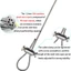 Có thể điều chỉnh 1,5mm 304 Dây thép không gỉ Dây treo Bảng quảng cáo trần Bảng Acrylic Treo cố định Bộ dây treo