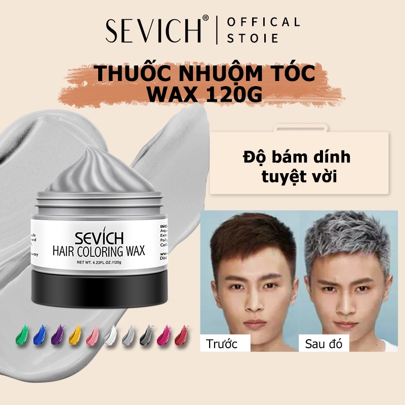 Sevich Sáp màu tóc tạm thời Thuốc nhuộm tóc có thể giặt được tức thì120g