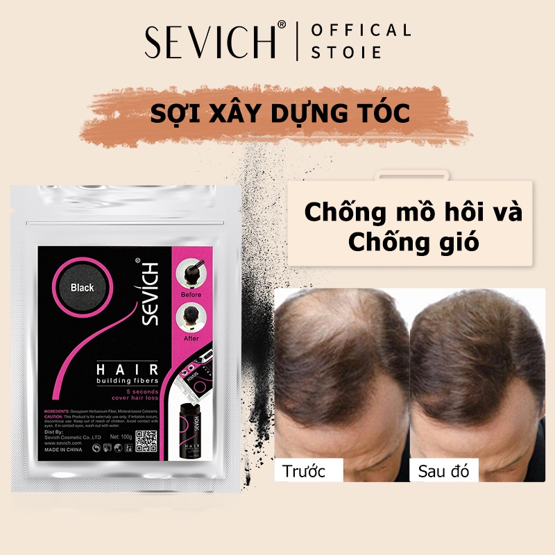 Chất xơ tóc 100g Keratin Spray Powder Kem che khuyết điểm rụng tóc