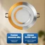 Đèn LED âm trầm Downligh Home Đèn trần ba màu Đèn nhúng lỗ 3 inch Nhôm chống chói cho phòng khách Phòng ngủ Phòng tắm Hành lang Văn phòng