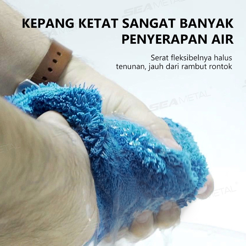 Khăn Rửa Xe SEAMETAL 1200GSM Microfiber Hai Mặt Siêu Thấm Hút Rửa Xe Vải Làm Sạch Khăn Sấy Phụ Kiện Giặt