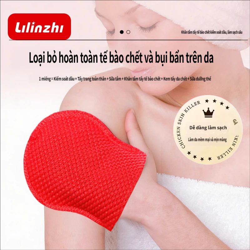Lilinzhi Red Diamond Kiểm Soát Dầu Tẩy Tế Bào Chết Khăn Tắm Dùng Một Lần Găng Tay Tắm Toàn Thân Chà Bùn Tẩy Tế Bào Chết Da Gà Cải Thiện Da Thô Làm Sạch Sâu Lỗ Chân Lông Bụi Bẩn Dưỡng Ẩm Trẻ Hóa Da Tắm PAD Tắm Dụng Cụ Tiện Dụng 5 Miếng Gói