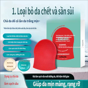 Lilinzhi Red Diamond Kiểm Soát Dầu Tẩy Tế Bào Chết Khăn Tắm Dùng Một Lần Găng Tay Tắm Toàn Thân Chà Bùn Tẩy Tế Bào Chết Da Gà Cải Thiện Da Thô Làm Sạch Sâu Lỗ Chân Lông Bụi Bẩn Dưỡng Ẩm Trẻ Hóa Da Tắm PAD Tắm Dụng Cụ Tiện Dụng 5 Miếng Gói
