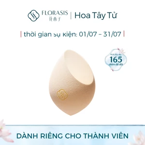 【Độc quyền thành viên】Florasis (Hoa Tây Tử) Mút trang điểm Hoa Nhạt Nhu hình bánh đào phấn (màu hồng) 1 cái
