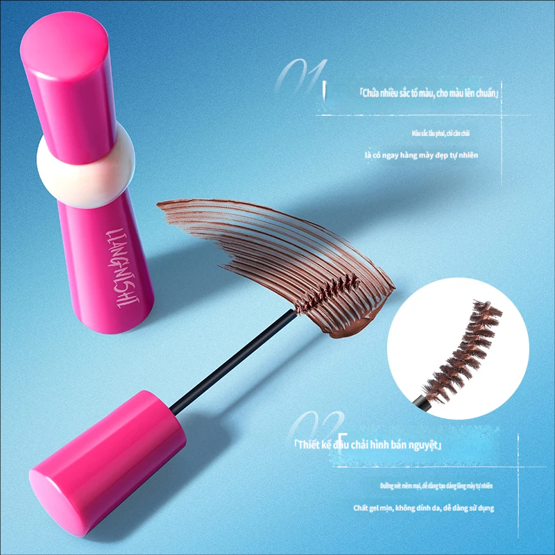 LIANGNISHI Soft Mist Kem nhuộm lông mày One Brush Coloring Three-Dimensional Wild Eyebrow Quick-Drying Tạo kiểu trang điểm giữ màu tóc phù hợp cho người mới bắt đầu Chống thấm nước Eyebrow Dy