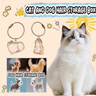 Chó Mèo Bảo Quản Tóc Dễ Thương DIY Handmade Mặt Dây Chuyền Móc Khóa Túi Mặt Dây Chuyền Cặp Đôi Móc Chìa Khóa Trang Sức Lưu Niệm Bộ Sưu Tập Quà Tặng
