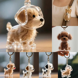 Chó Mèo Bảo Quản Tóc Dễ Thương DIY Handmade Mặt Dây Chuyền Móc Khóa Túi Mặt Dây Chuyền Cặp Đôi Móc Chìa Khóa Trang Sức Lưu Niệm Bộ Sưu Tập Quà Tặng