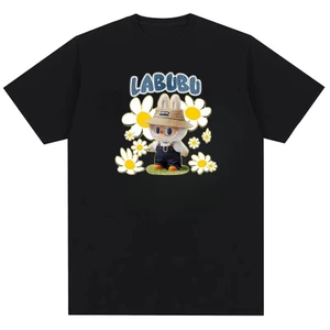 Áo thun Cotton nguyên chất in hoa trung tính kiểu dáng dễ thương thời trang và thoải mái