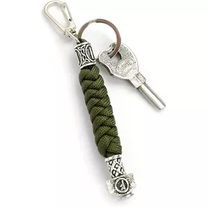 Móc khóa dây buộc nam Paracord- Móc khóa làm bằng tay ﻿ Dây buộc dao có hạt – Phụ kiện Paracord bền bỉ