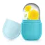 Con lăn đá cho mặt và mắt, Dụng cụ chăm sóc da con lăn làm đẹp da mặt, Khối lập phương, Massage mặt Gua Sha, Khuôn đá silicon để làm đẹp (Xanh dương)