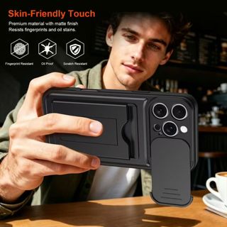 Dành Cho iPhone 17 Pro Max 16 17 Pro 16 Pro Max 16 Pro 17 Vỏ Điện Thoại Ống Kính Đẩy Cửa Sổ Đựng Thẻ Chống Rơi Sốc TPU PC Tối Giản Bảo Vệ Điện Thoại