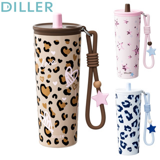 Diller 23oz / 680ml Gốm lót Cốc cà phê bằng thép không gỉ có nắp Bình chân không Cốc nóng lạnh D9540