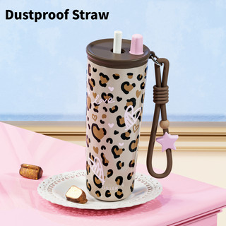 Diller 23oz / 680ml Gốm lót Cốc cà phê bằng thép không gỉ có nắp Bình chân không Cốc nóng lạnh D9540