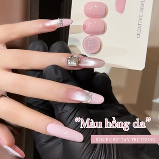 Miss Gooey Sơn móng tay dạng gel màu hồng nhạt mới độ bão hòa cao làm mịn tức thì màu hồng nữ tính kiểu Pháp.