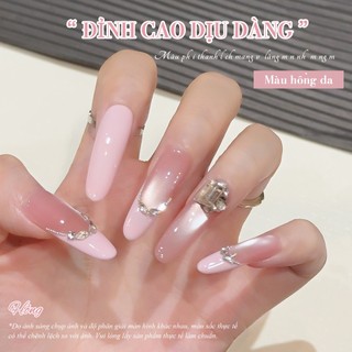 Miss Gooey Sơn móng tay dạng gel màu hồng nhạt mới độ bão hòa cao làm mịn tức thì màu hồng nữ tính kiểu Pháp.