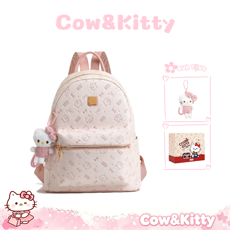Ba lô Cow&Kitty màu hồng Hello Kitty Series Ba lô lớn
