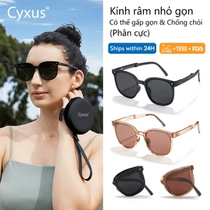 Cyxus Kính râm phân cực có thể gập lại / Kiểu dáng cổ điển nhẹ / Miếng đệm silicon chống trượt / Chống tia UV400 / Tròng kính TAC dành cho cả nam và nữ 1801