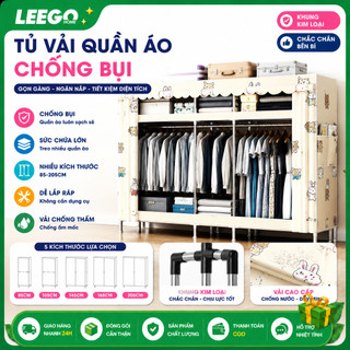 Tủ quần áo vải LEEGO có khung kim loại và vỏ chống bụi, 85 – 205cm, Lắp ráp dễ dàng, Tiết kiệm không gian