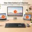 Meetion C9994 Ban phim chuot khong day sieu mong Full Size sac USB-C 4 DPI cho Windows Mac