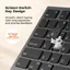 Meetion C9994 Ban phim chuot khong day sieu mong Full Size sac USB-C 4 DPI cho Windows Mac