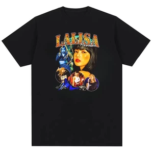 Camiseta unisex Algod ã o Grupo Đen Hồng Lalisa Manoban Lisa Global Voices Áo thun Cotton nguyên chất