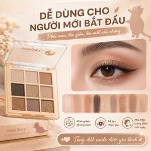 Bảng Phấn Mắt Trái Đất Mờ Chín Màu-Màu Đất Khỏa Thân Tự Nhiên, Giữ Trang Điểm Không Dễ Tháo Trang Điểm