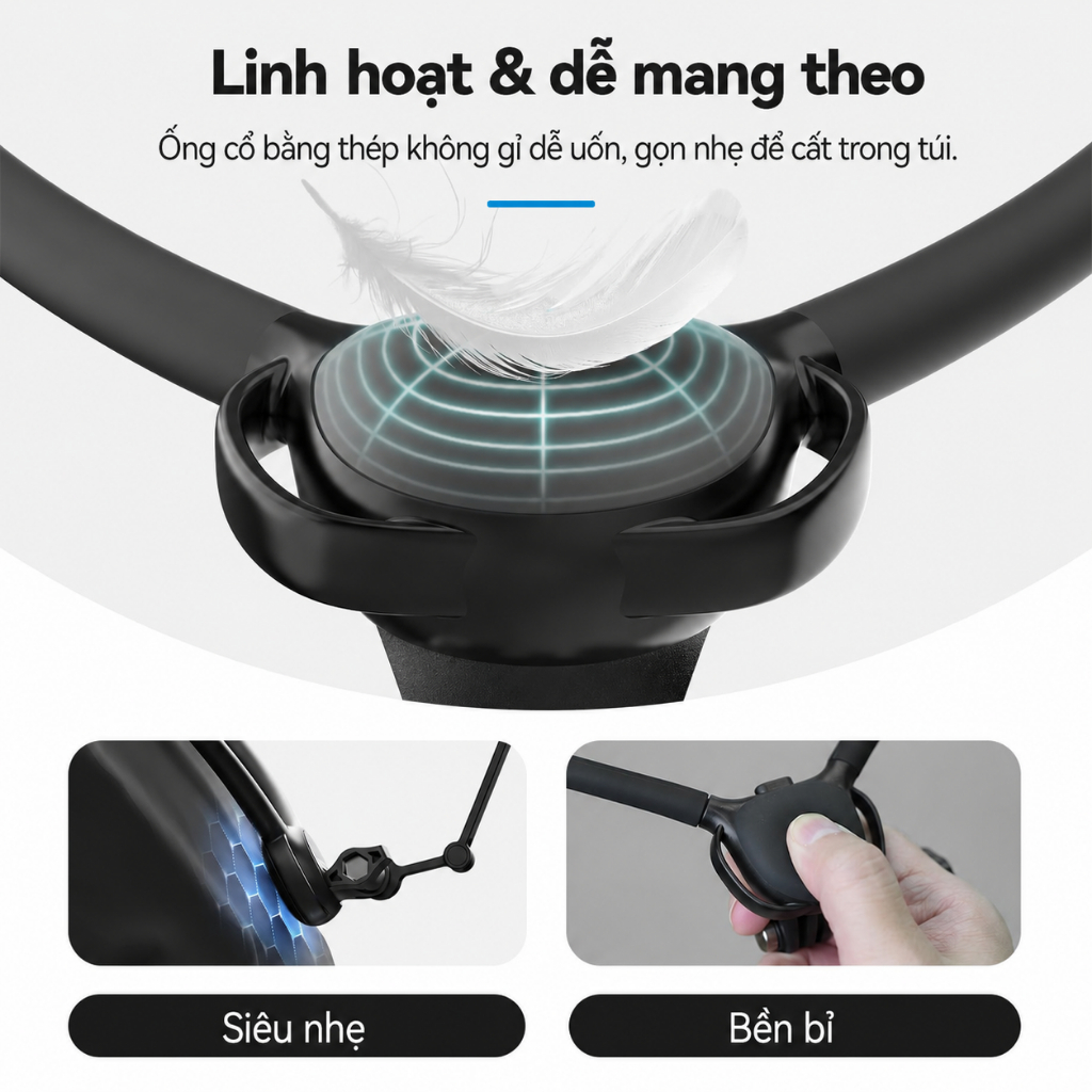 Giá Đỡ Đeo Cổ SE 2.0 Xoay 90° Quay POV Rảnh Tay, Đệm Khí và Dây Đeo Ngực cho GoPro DJI Insta360