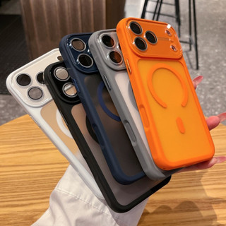 Sạc Không Dây Da Sensation Khung Silicon Trong Suốt Acrylic Điện Thoại Cho iPhone 17Promax 17Pro 13 14 15 16 Pro Max Chống Sốc Nam Nữ Vỏ Di Động