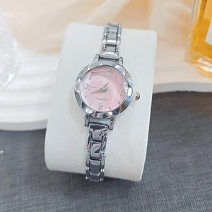 Đồng hồ thạch anh học sinh thời trang và tối giản mới, Đồng hồ thạch anh vòng tay bạc, Đồng hồ thạch anh nữ (Không có hộp).
